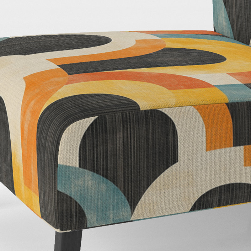 Fauteuil de chambre Abstract Midcentury, Slipper Armless