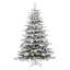 Artificial Hinged Christmas Tree White PE and PVC-1711222970