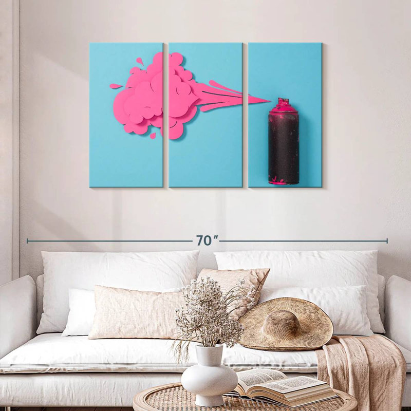 Senne Creative rose, peinture en aérosol, H 28 po x l 45 po