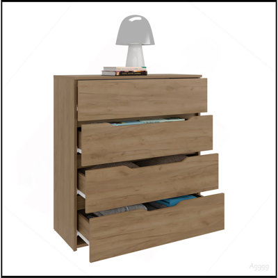 Natural Oak Dresser with 4-Drawer