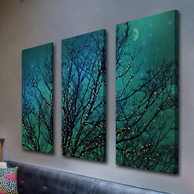 « magique night triptyque », reproduction d’art sur toile tendue