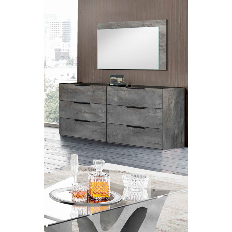 Commode double 6 tiroirs Elliyanah