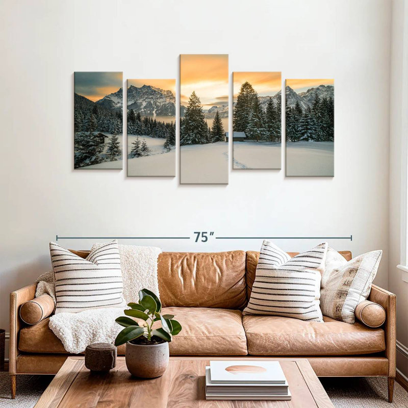 Paysage d'hiver Alvord Tyrol, H 33 po x l 66 po