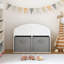 Coffre à jouets / banc en bois pour enfants avec tiroirs en tissu pliables, rangement pour jouets