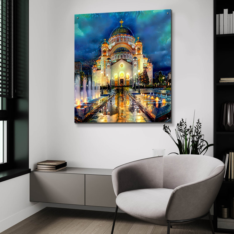 Art de verre acrylique, H 36 po x l 36 po x P 0,2 po