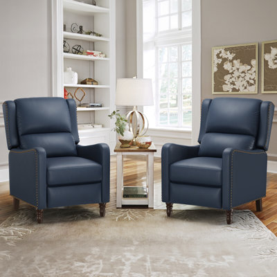 Lark Manor Archibaldo Genuine Leather Recliner & Reviews | Wayfair