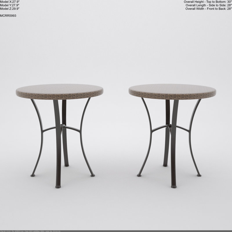 Table bistro Brade, Brun antique