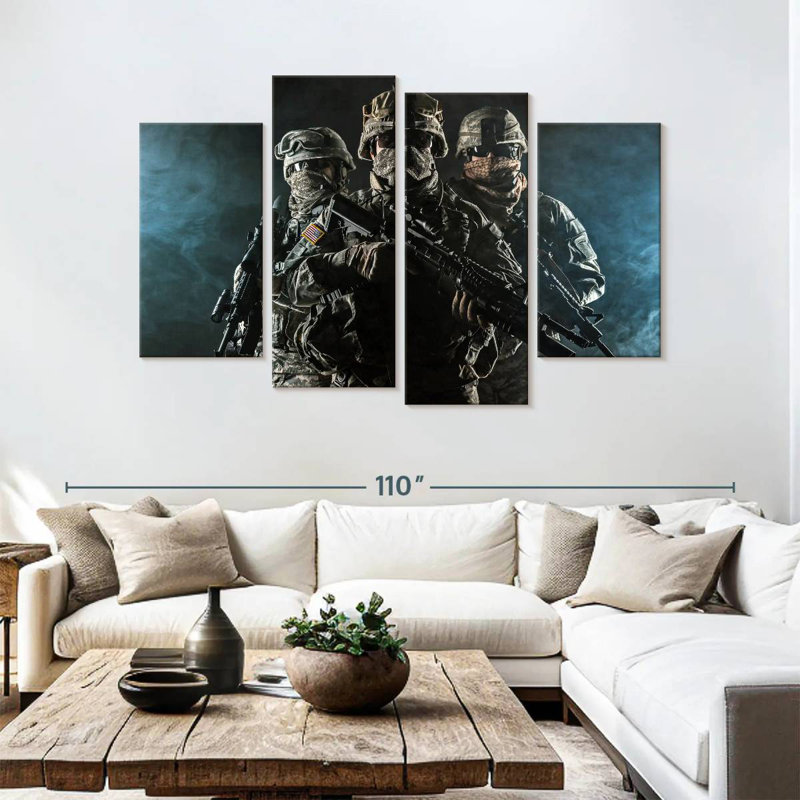 Parachutistes militaires, H 54 po x l 84 po