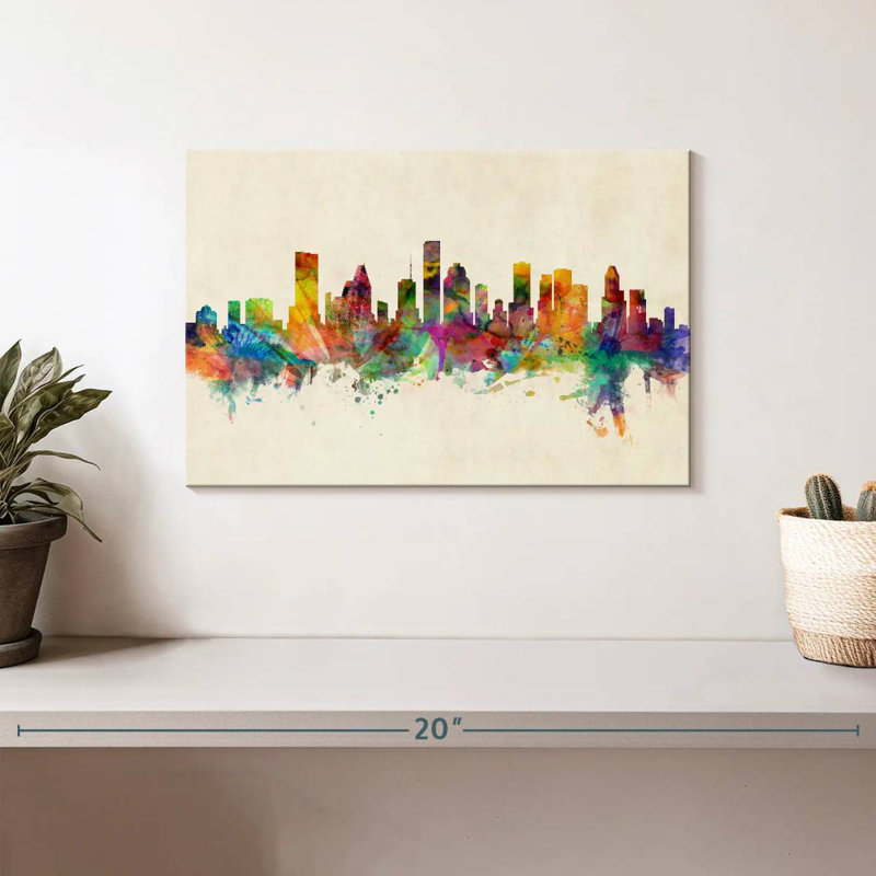 Skyline de Sirci Houston au Texas III, H 8 po x l 12 po