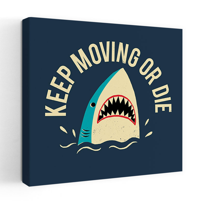 Keep Keep Or Die, art urbain contemporain de poisson, H 18 po x l 18 po