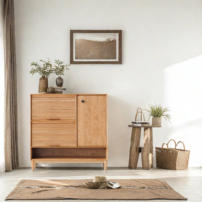 Armoire de rangement pour chaussures en bois massif 27 paires