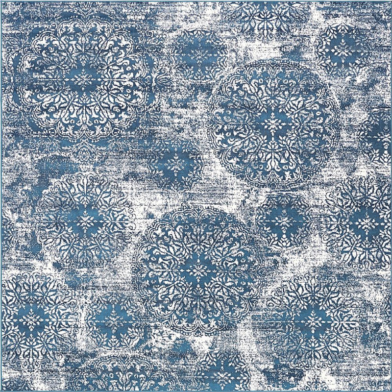 Coblitz Floral Indoor Rug, Square 8'