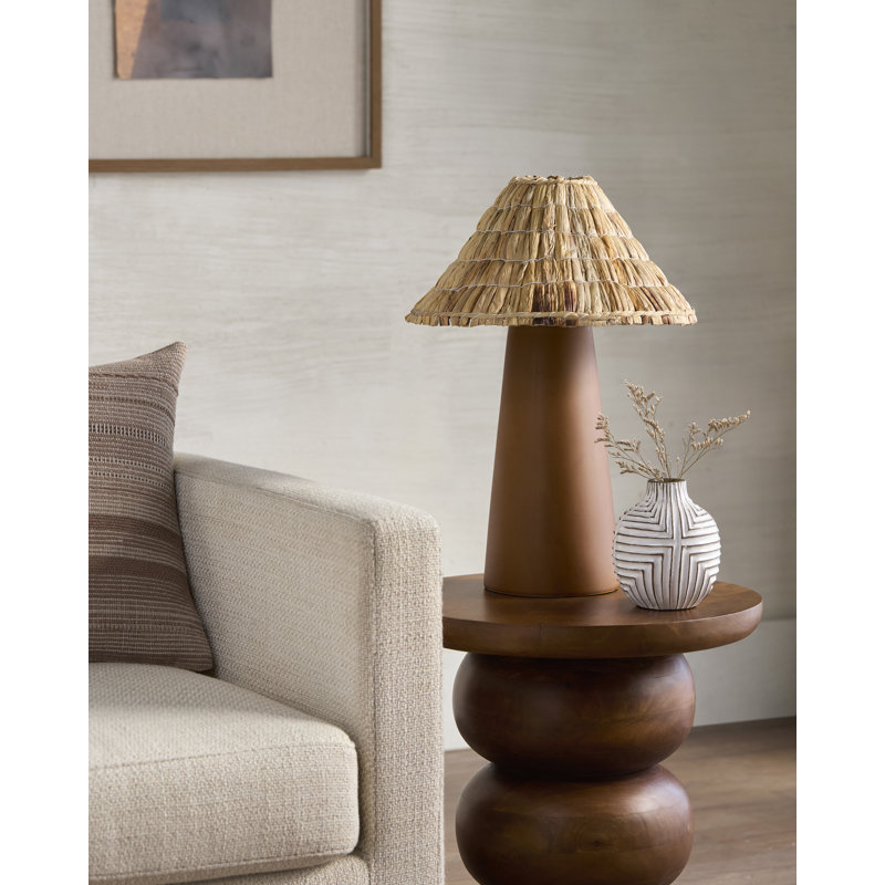 Boracay Calani Vikundu Table Lamp, Dark Red