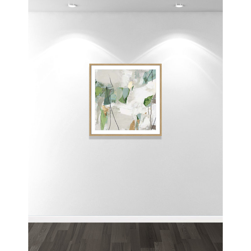 «Enchanted Emerald I» par Tom Reeves, H 32 po x l 32 po x P 1,25 po, Boîte naturelle encadrée