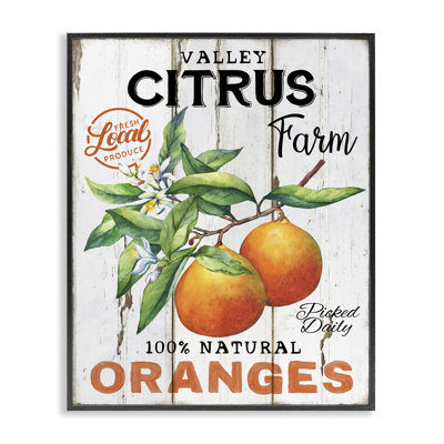 Art giclée rétro de ferme d'agrumes par Creatif Belle