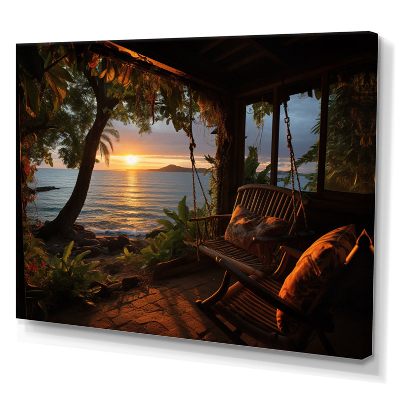 «Alisse Beach Tropical Vibes», impression sur toile, H 24 po x l 32 po x P 1 po, Toile tendue