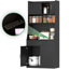 Armoire de rangement 71 po avec station de charge, 2 prises et 1 port USB 1Type-C, garde-manger avec 2 armoires, 1 grand tiroir de rangement et 1 grand comptoir