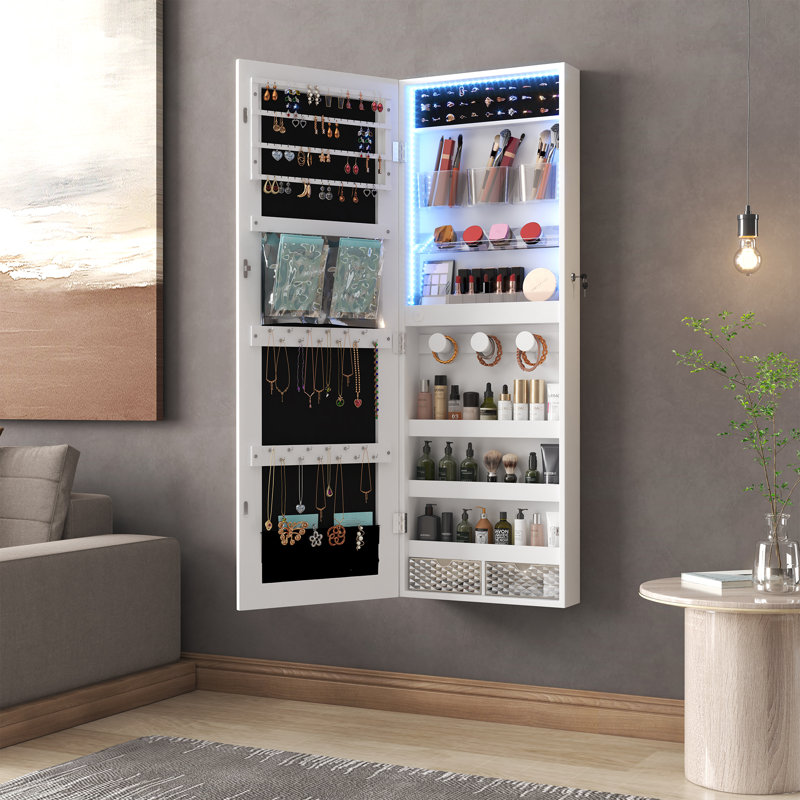 14.6'' Wide Jewelry Armoire, White