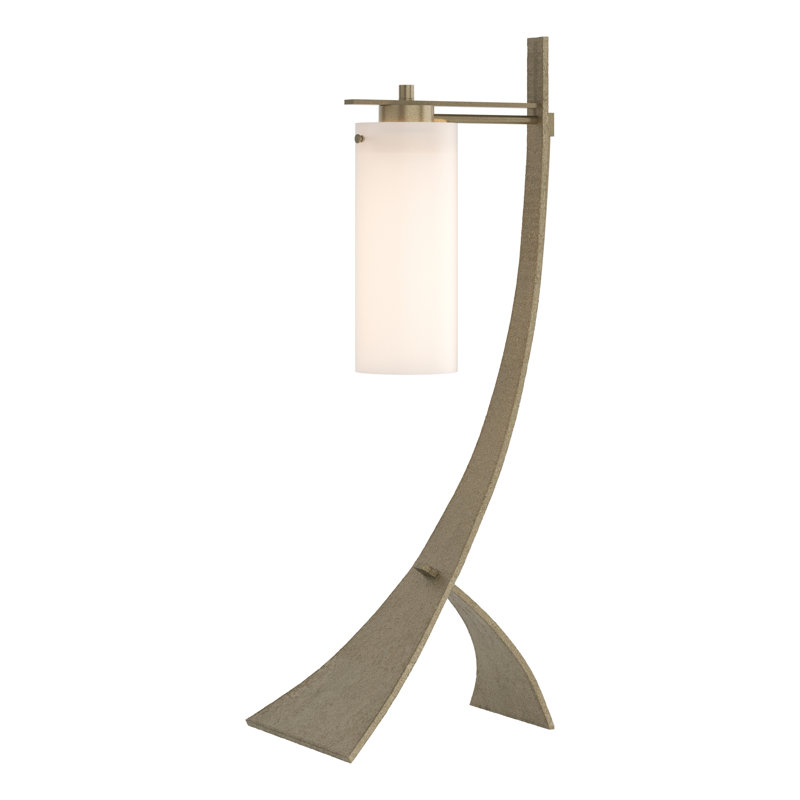 Stasis 28.3" Arched Table Lamp, Soft Gold