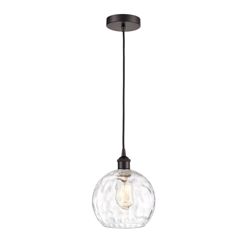 Luminaire suspendu simple à 1 lumière Ralph, H 10,75 po x l 8 po x P 8 po, Bronze huilé