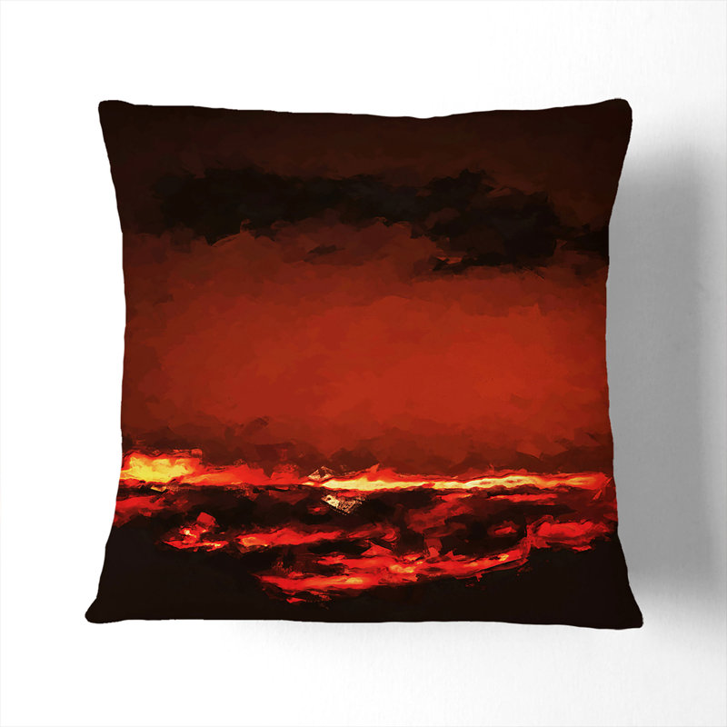 Abstract Square Throw Cushion, 55cm H x 55cm W x 20cm D