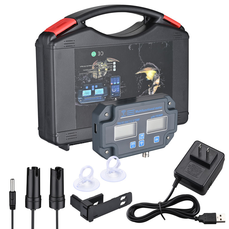 AquaBasik Water Quality Test 6 in 1 Multi-Parameter Meter PH/EC/SALT/TDS(PPM)/TEMP/S.G Analyzer