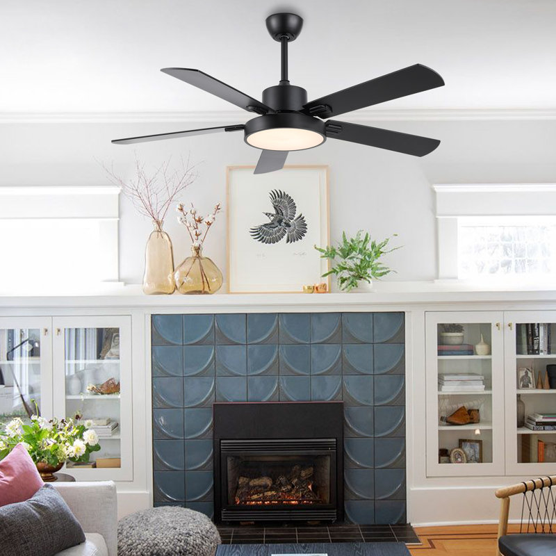 Ariebella 52" 5-Blade LED Ceiling Fan with Light Kit and Remote Control