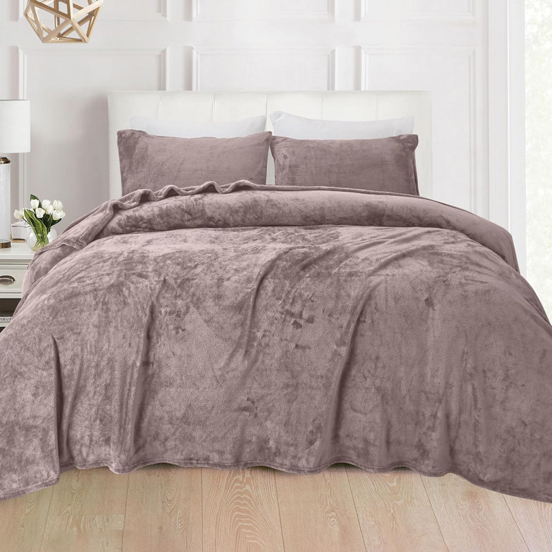 Ensemble de 4 valises pour chambre d'amis, Ensemble de draps pour lit simple TG avec 2 taies , Rose