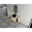 Meuble-lavabo mural 48 po avec lavabo en céramique, tablettes de rangement et porte à fermeture en douceur 48 po
