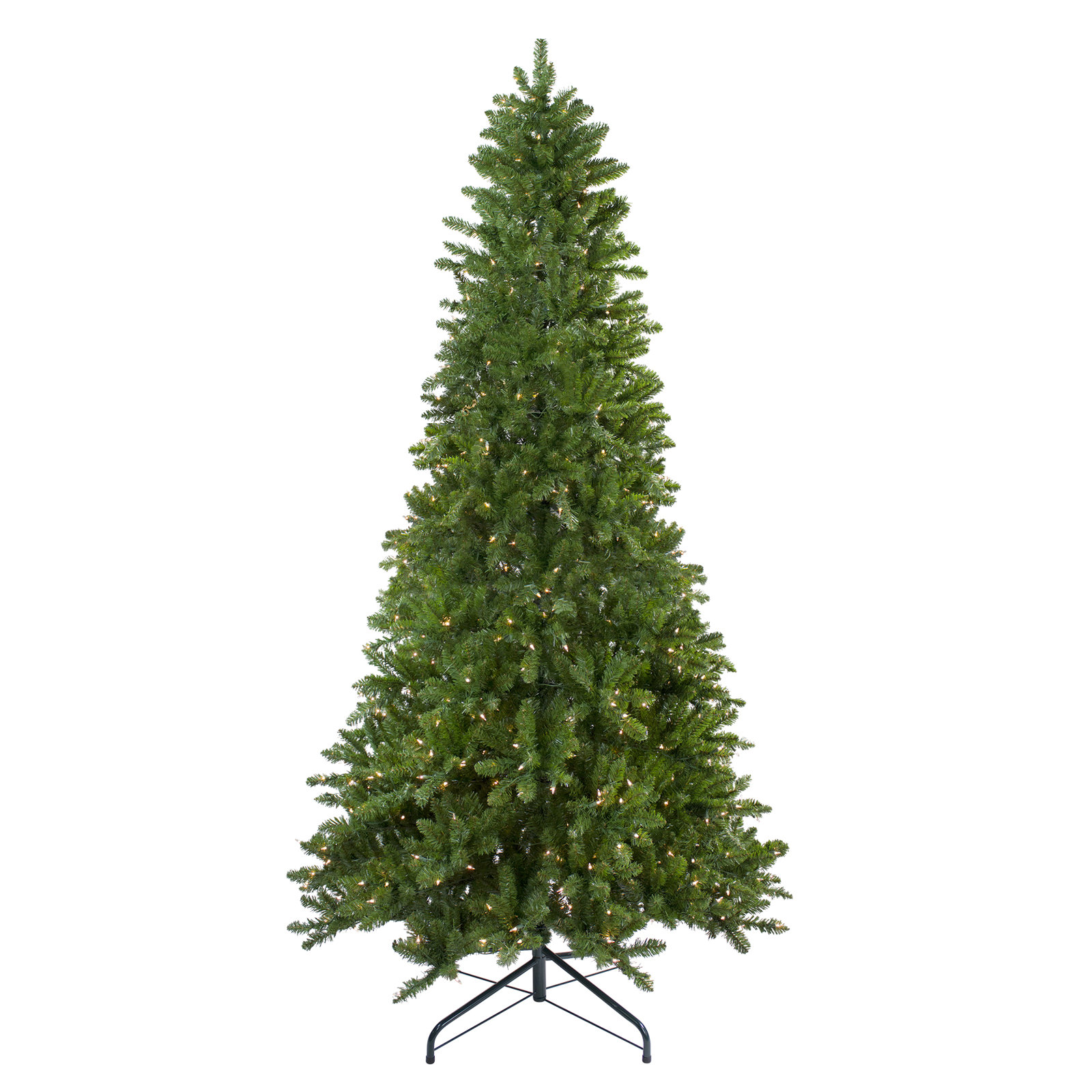 Slim 9' Pre-Lit Pine Christmas Tree, 7.5' H
