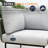 Outdoor Patio Woven Rope Wicker Modular 9 Pieces Sectional Set With Fire Pit Table And Cushions-106603956