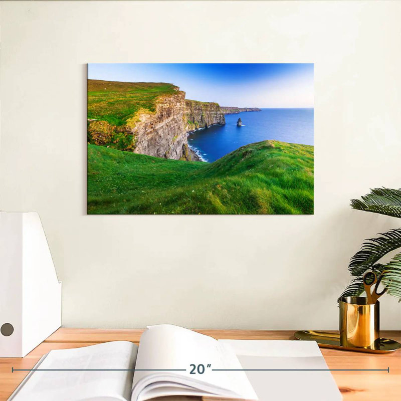 Tergel, falaises de Moher, verdure, H 8 po x l 12 po