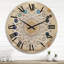 Horloge murale surdimensionnée en bois Visionary Dream Retro Mandala on White III-459845138