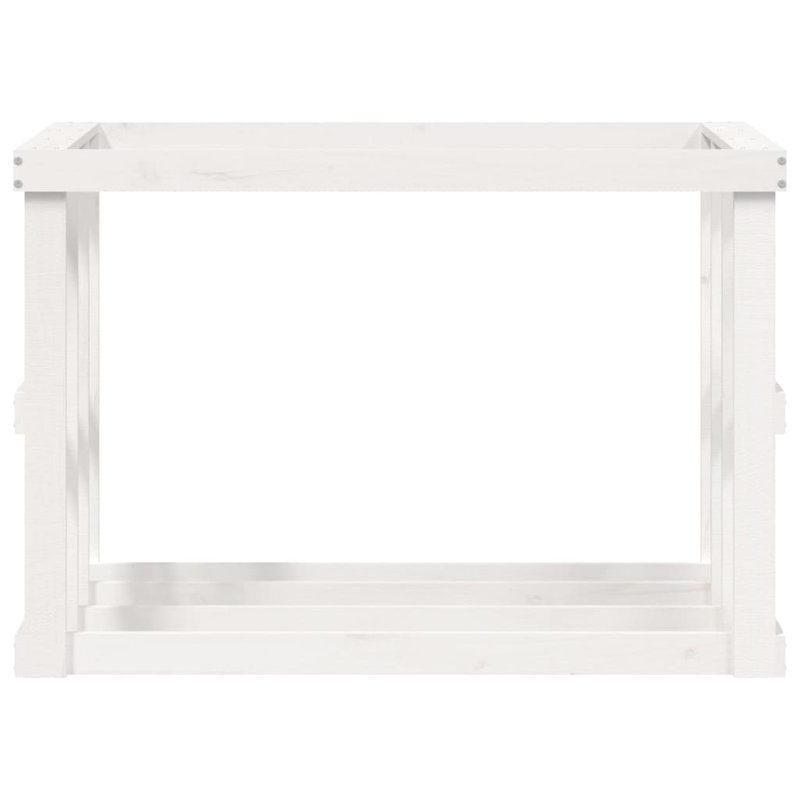 108cm W Solid Wood Log Rack, White