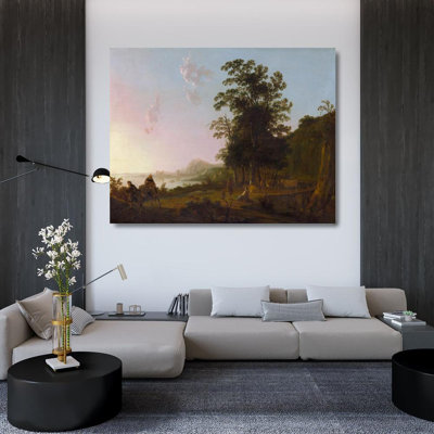 "Landscape with the Flight into Egypt" by  Aelbert Cuyp - Gallery Wrap Canvas Wall Art