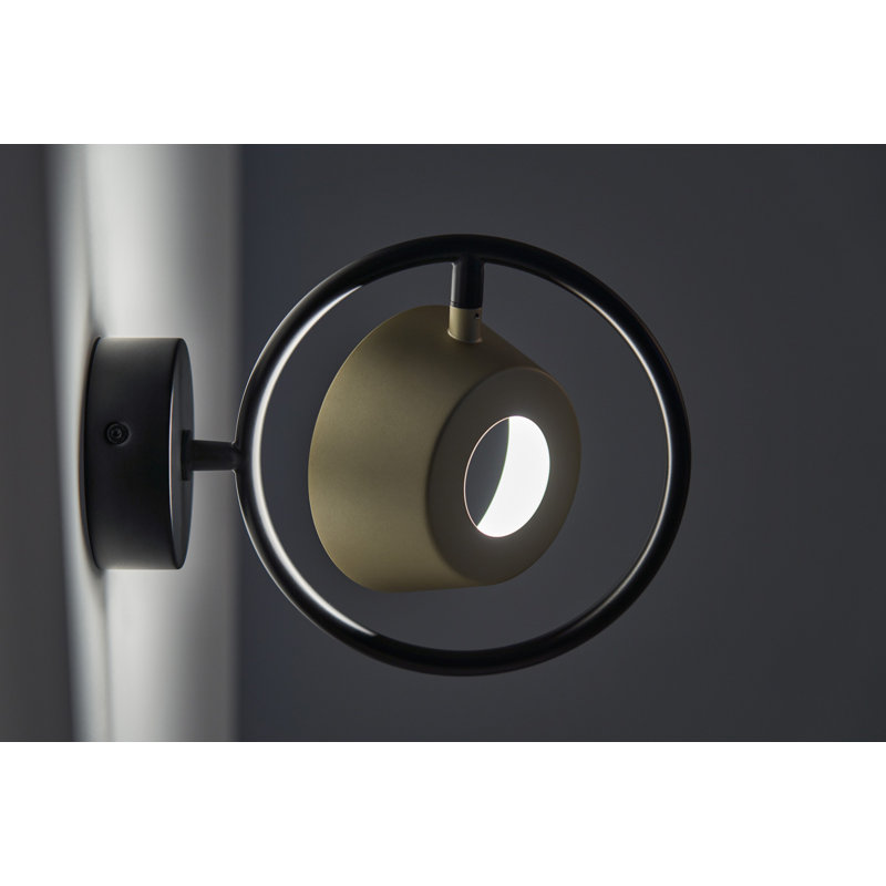 Olo Ring Wall Sconces, Matte Black/Champagne Gold, Champagne Gold