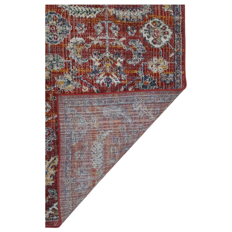 Oriental Machine-Made Red Area Rug, Runner 2'8" x 8'