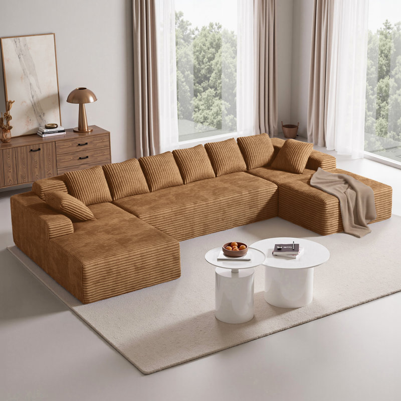 4 Seater Corner Sofa , Brown