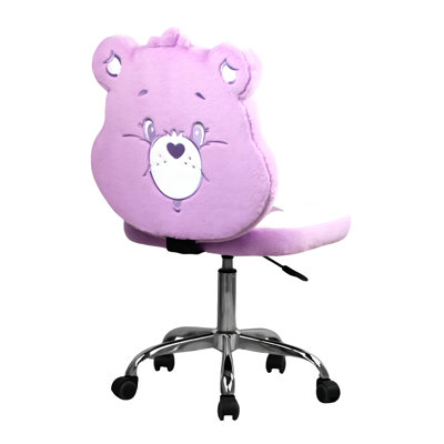 Care Bears Share Bear Swivel Vanity Chair, Armless Chair With Wheels And Adjustable Height