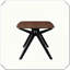 Ensemble de salle à manger rembourré en bois d'hévéa 5 pièces Pratique, durable, élégant et fonctionnel-873048702