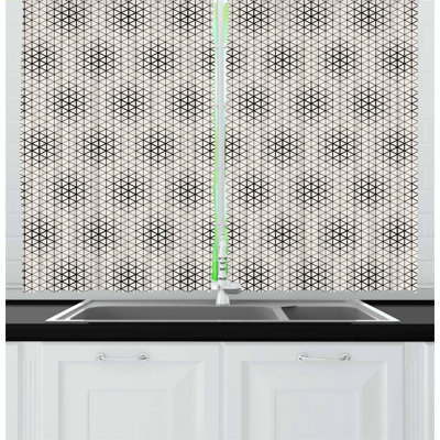 Geometric Tailored Kitchen Curtain