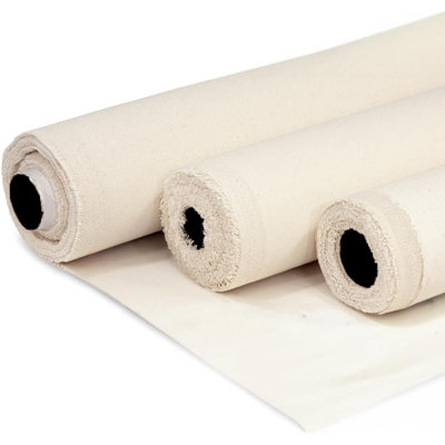 62" Wide Heavy-Duty 12oz Natural Cotton Duck Canvas Fabric - 100% Cotton for Upholstery, Arts, and Home Decor (2 Yard Piece)