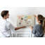 Wall Mounted cork board with print wall art kitchen notice board decorative bulletin board ideas Letters world map