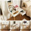 Coiffeuse de maquillage avec lumières à DEL 3 couleurs et tiroirs de rangement, look naturel pour bureau de chambre à coucher, miroir blanc 2 pièces de style moderne,