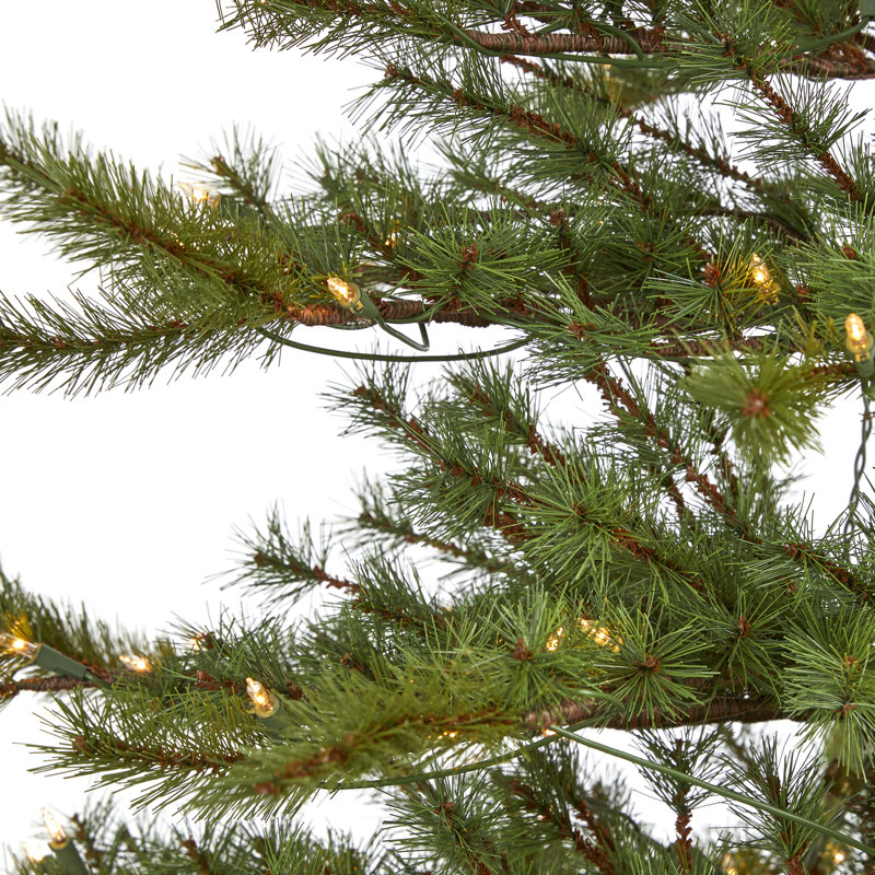 Artificial Pine Christmas Tree, Pre-Lit, 7'