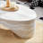 Oval Natural Marble Coffee Table-1830276453