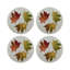 Autumn Leaves Vegan Leather Round Pebble Placemat