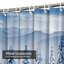 Beautiful Winter Snow Trees Landscape Shower Curtain with 12 Hooks-1057585944