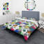 Motif de cercle gris - ensemble de housse de couette abstrait - polyester microfibre-966122193