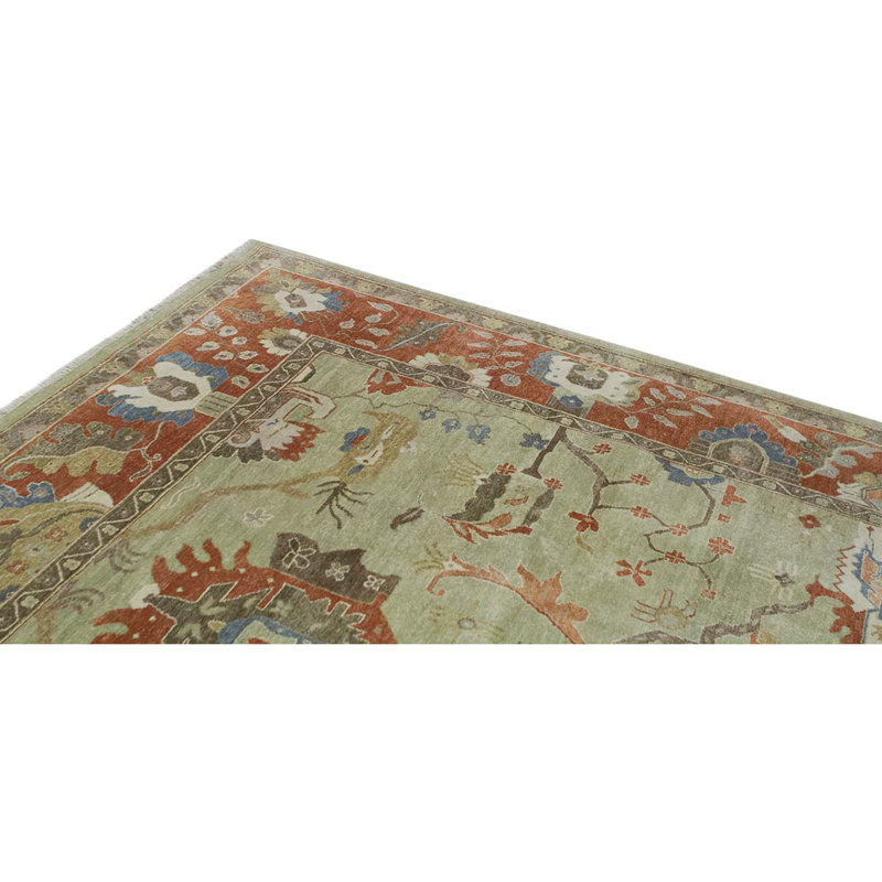 One-of-a-Kind Rectangle 9'1" X 12'2" Hand Knotted Area Rug